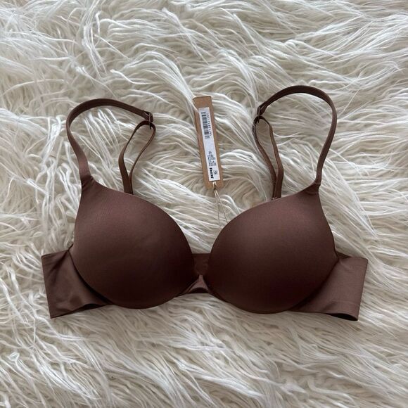 Skims Ultimate Push up Plunge Bra Jasper Size 32A - Picture 1 of 7